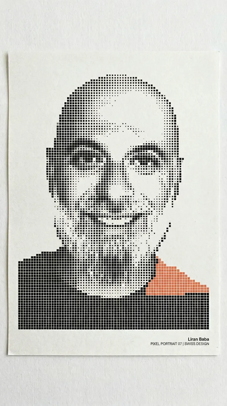 Pixel portrait of Liran Baba